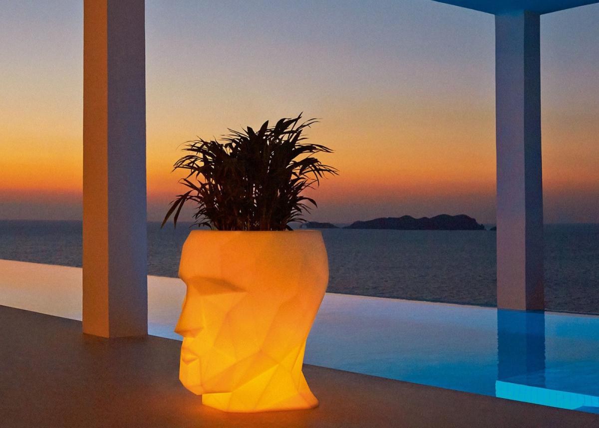 070392 Кашпо матовое светящееся LED 100см Vondom Adan - Вид №5