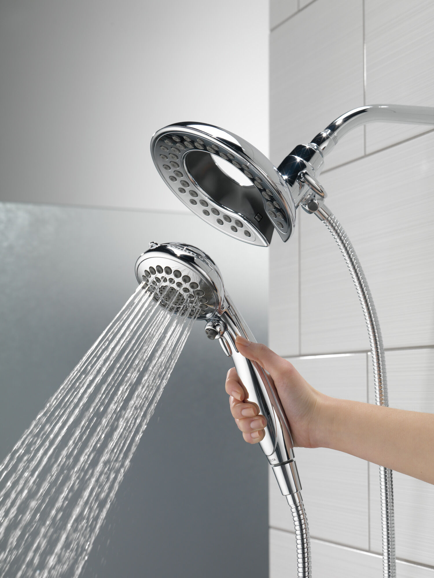 58569-PK In2ition® Душ 2 в 1 с 5 настройками Delta Faucet Universal Showering Хром  - Вид №2