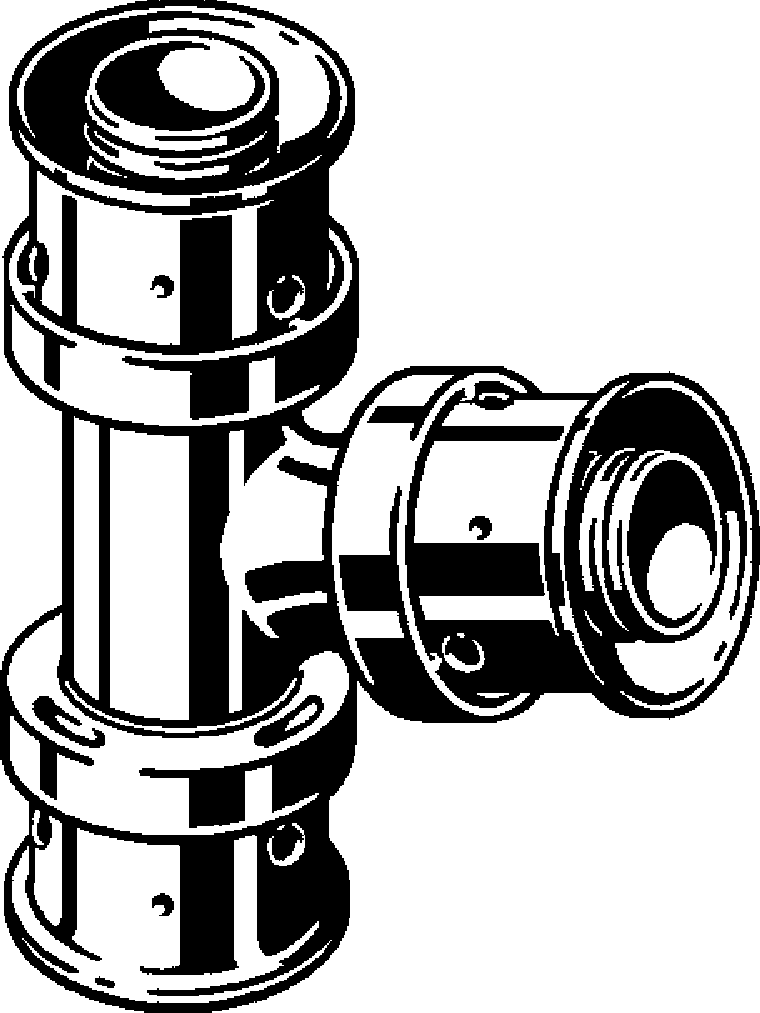 608 910 Модель 4718 Трубопроводные системы  Pexfit Pro  Тройники Santreyd  - Вид №1