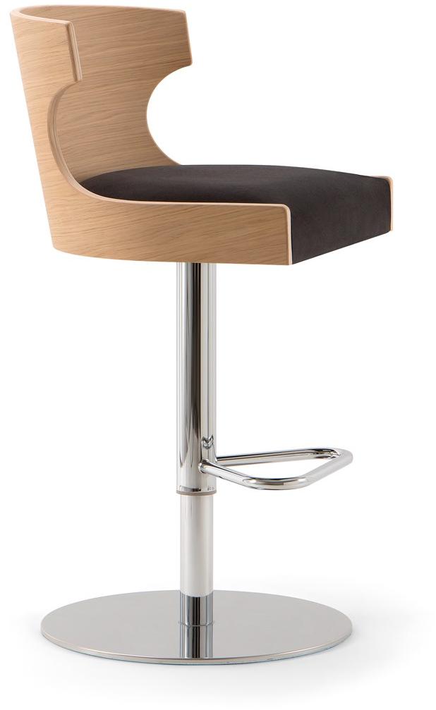 Tirolo Табурет из металла и дерева со встроенной подушкой Xie 052 sg f - Вид №1