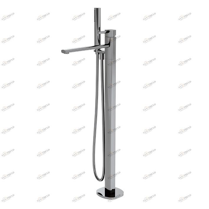 Смеситель для душа, однорычажный, напольный. Керамический картридж TRI-CONTROL Ø40 мм со встроенным переключателем. Включает ручной душ COTA 100038634 - N158760001 и душевой шланг 150 см 100137847 - N199999496. Его необходимо приобрести вместе с напольным Noken 100149209