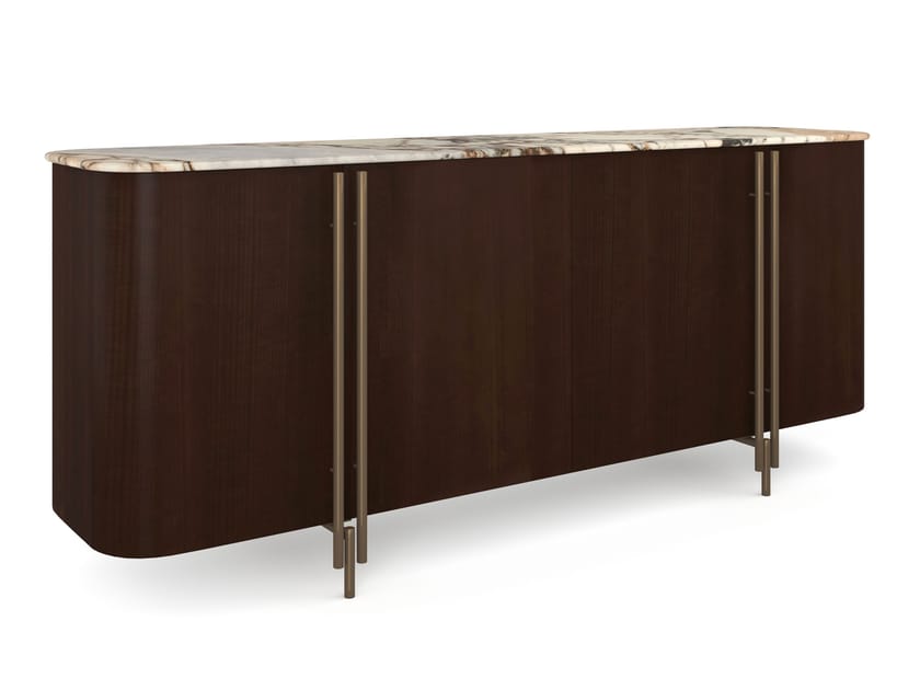 Шкаф с каменным верхом и распашными дверями Caracole Vena ARCH-00121484