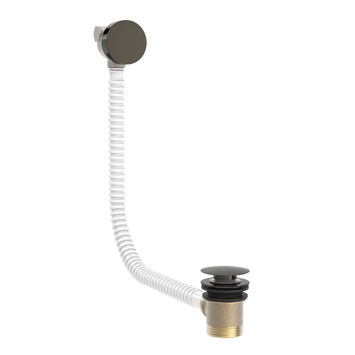 Круглый дренажный и наполнительный клапан Click-clack с переливом для ванны-03453430KM TRES Drain