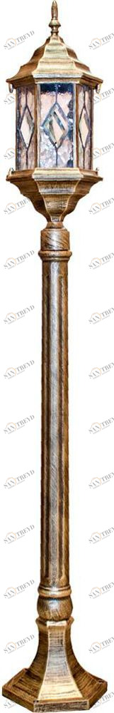 Уличный светильник парковый 115х16х16 см черное золото "Сорренто" 11348 FERON ПОД СТАРИНУ, ФОНАРЬ 00-3955931 Золото 
