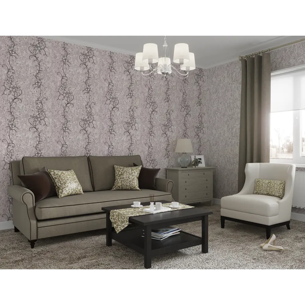 Обои флизелиновые Палитра Floris коричневые 0.53 м PL51016-58 82383474 STLM-2092564 - Вид №3