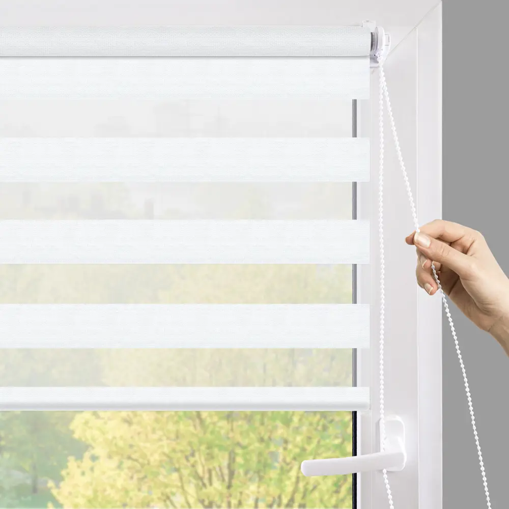 Рулонная штора день-ночь MIAMOZA Москва 80×160 см белая 89411387 STLM-1565113 - Вид №5