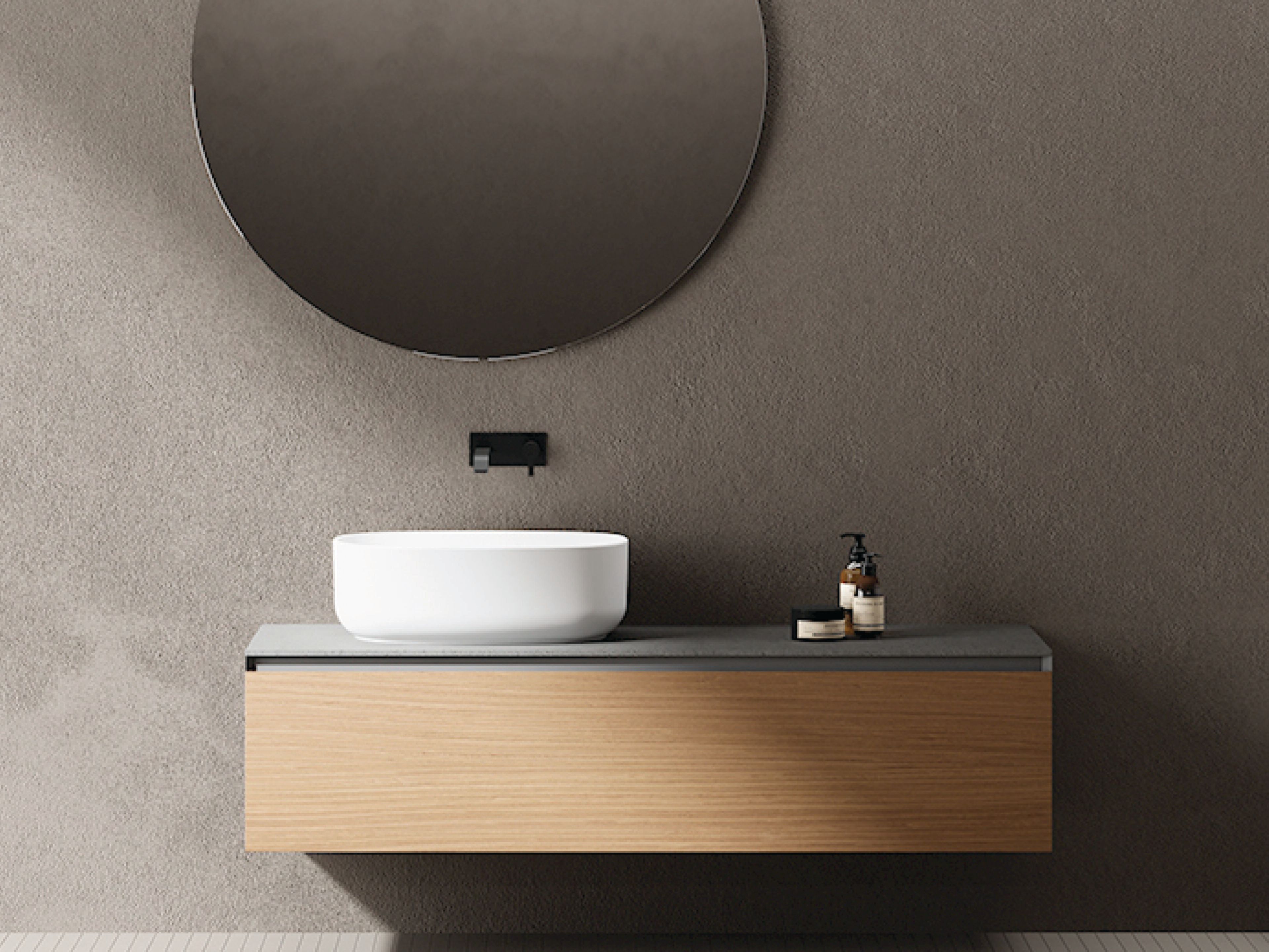 МДФ подвесной шкаф для умывальника с ящиком Nic Belt ARCH-00109772