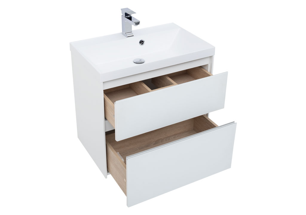 Тумба под раковину Aquanet Гласс 70 белый 00206700 - Вид №3