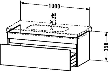 DS638501414 DuraStyle Тумбочка подвесная Терра, декор Duravit - Вид №1
