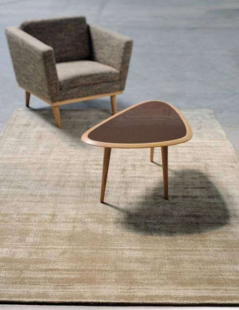 Toulemonde Bochart Однотонный прямоугольный ковер из шелка Linea sun-id-1411555 - Вид №1