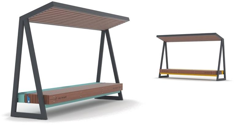 mmcité1 Скамейка из стали и дерева Woody sun-id-1447296 - Вид №4