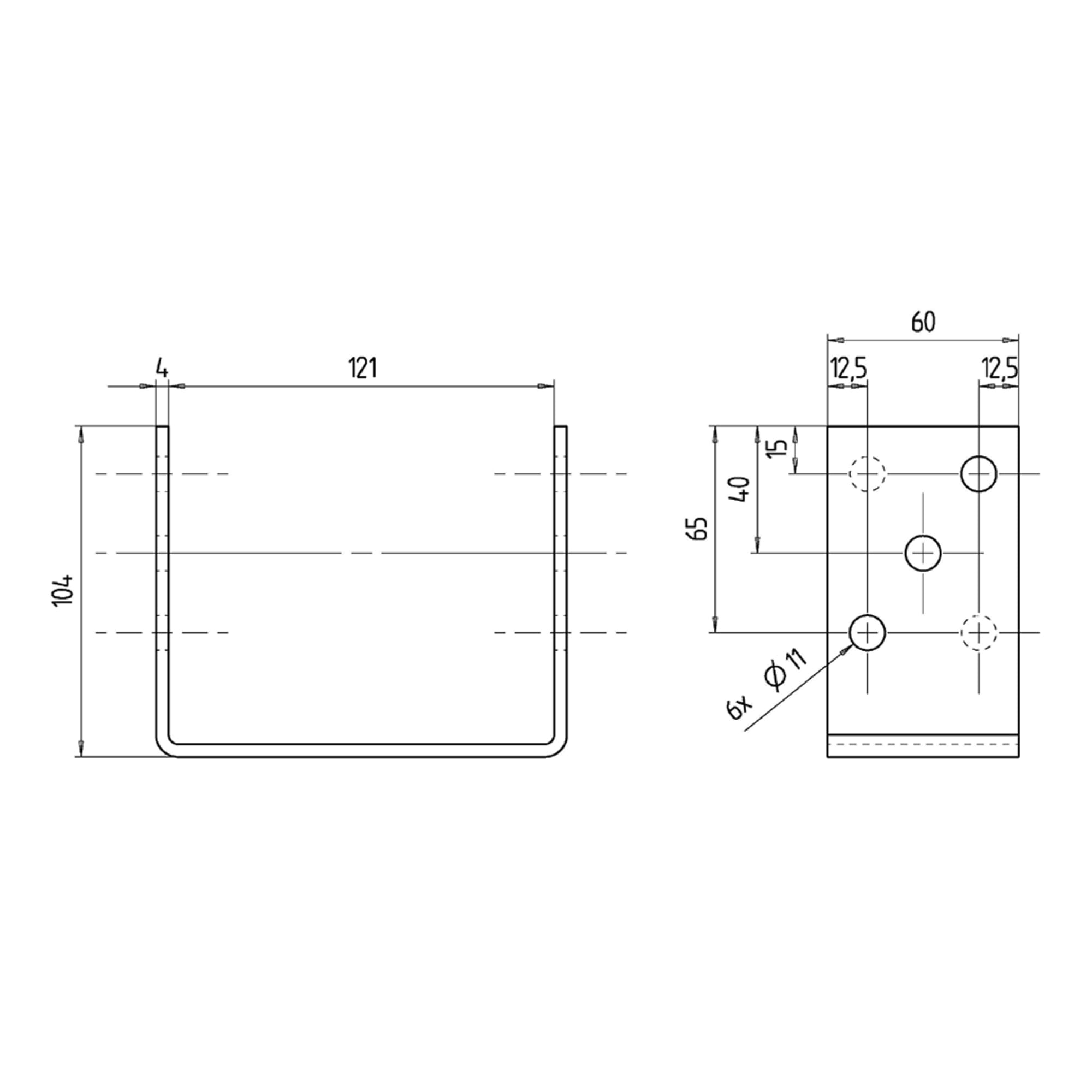 16406873 Опора бруса закладная 121х60х300х4 Santreyd  - Вид №5