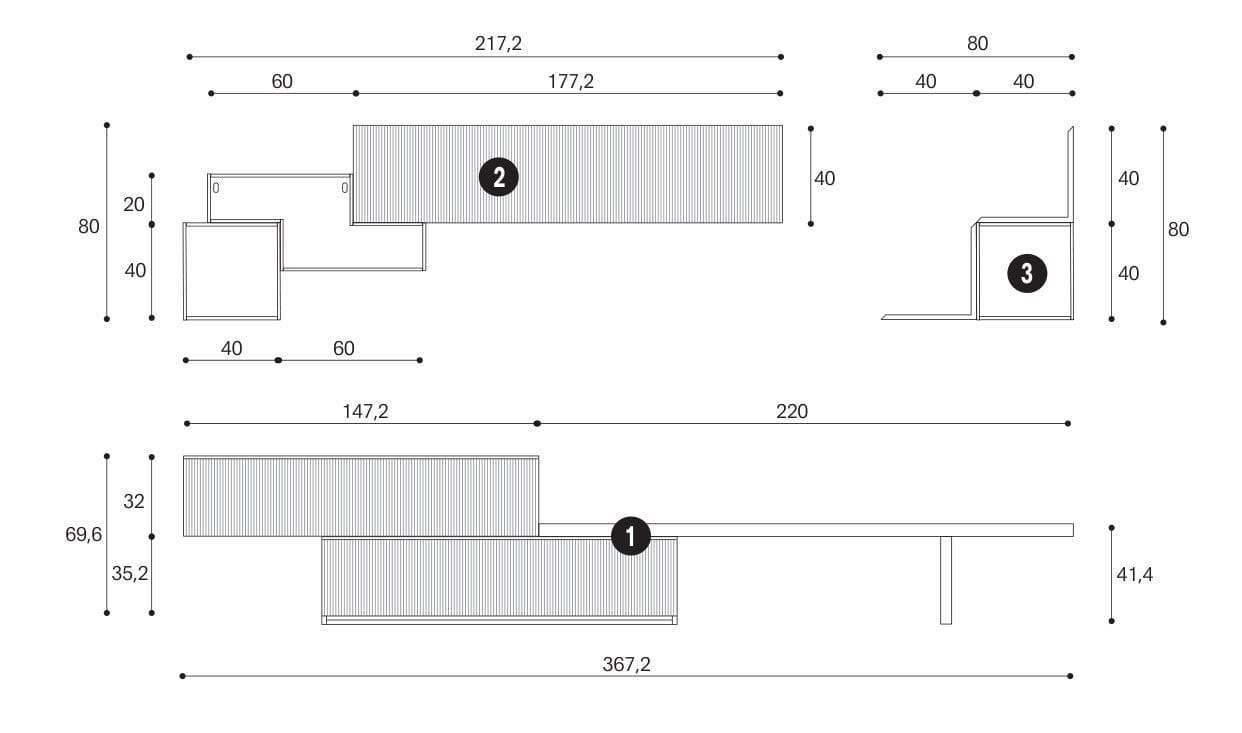 Оборудованная стена Giessegi день за днем ARCH-00122063 - Вид №4