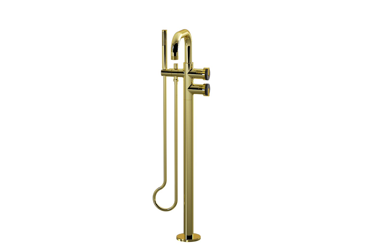 E-11557-R1MBK-L1BB-PB Смеситель напольный отдельностоящий (внешняя часть) GRAFF MOD+