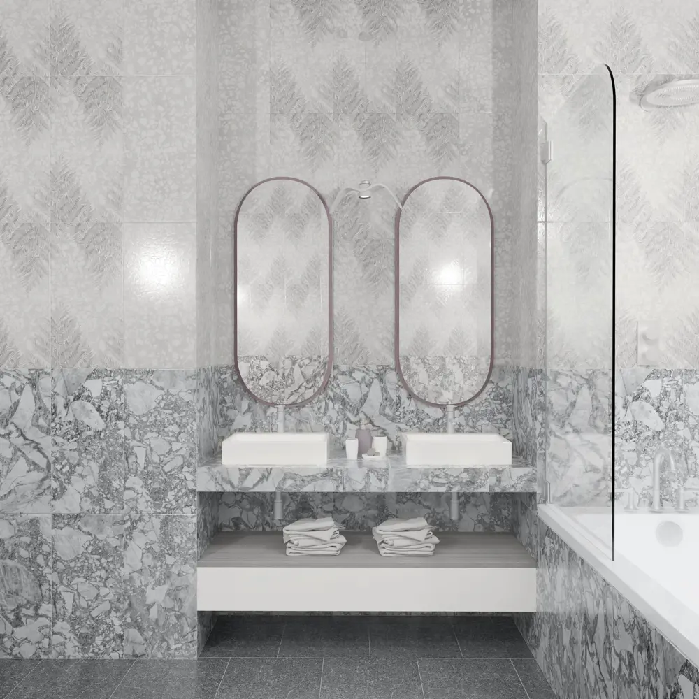 Плитка настенная Нефрит-Керамика Ситали 30х60 см 1.8 м² бетон цвет серый STLM-2175998 - Вид №3