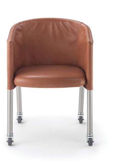 Flexform Съемное кожаное кресло на колесиках Mixer sun-id-1492747 - Вид №1
