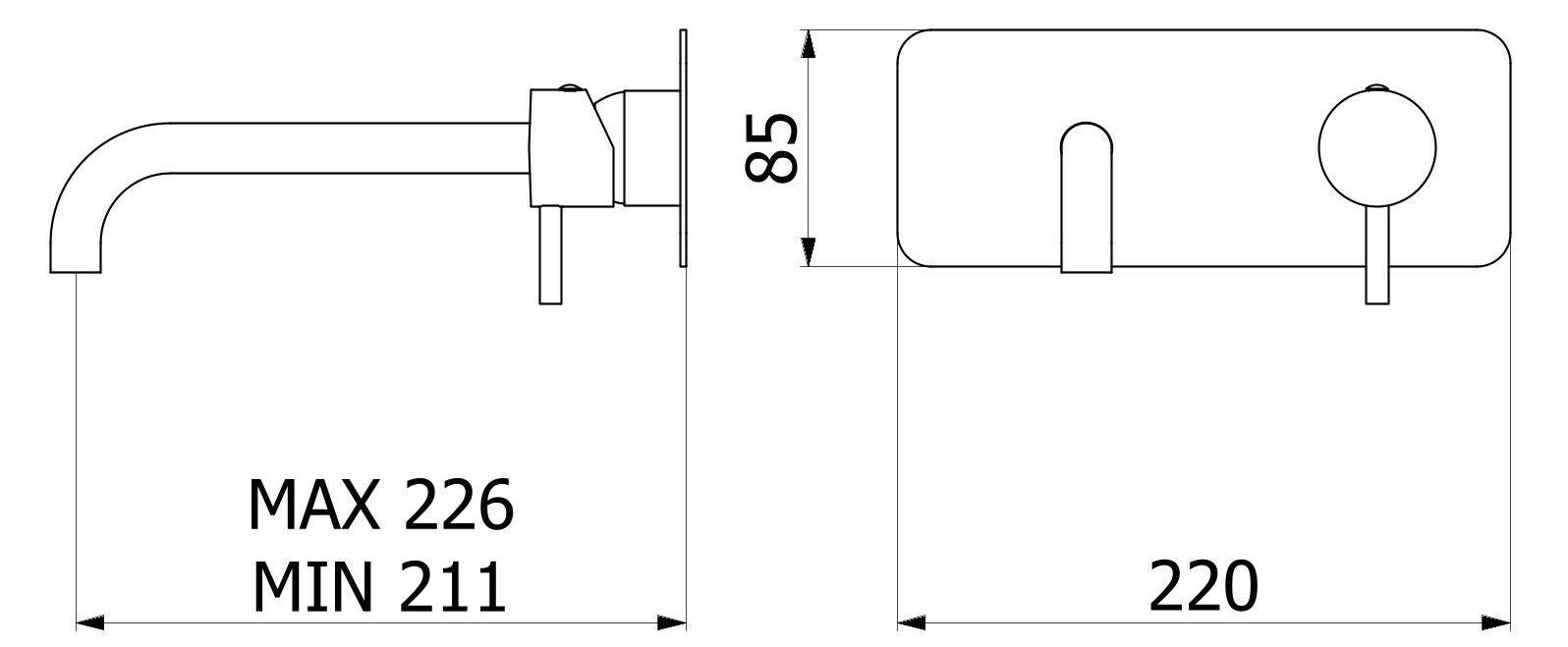 Настенный смеситель для раковины с 2 отверстиями IB Милан Турин ARCH-00144997 - Вид №13