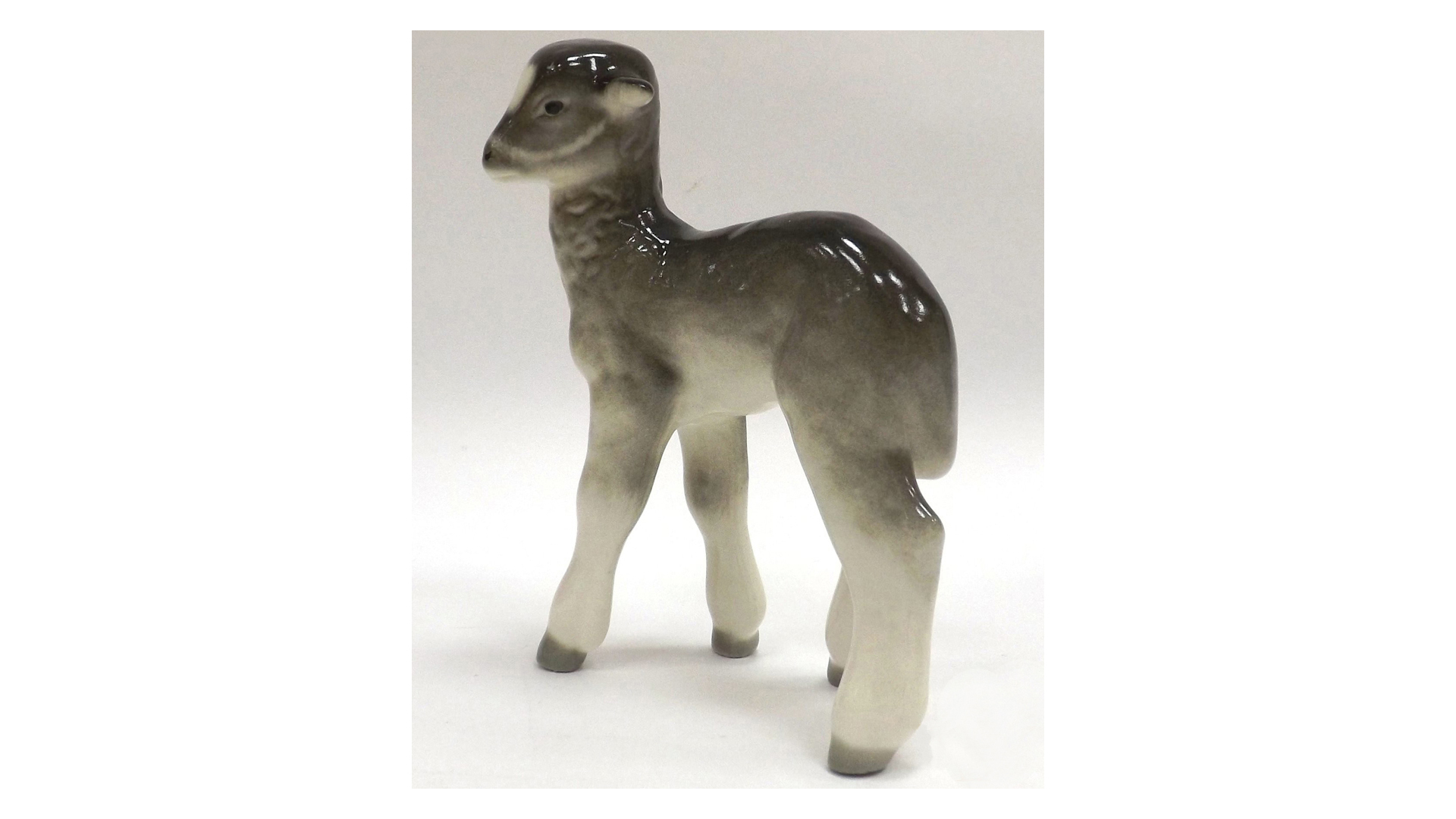 80366 Императорский фарфоровый завод Скульптура "Ягнёнок стоящий" Фарфор твердый  - Вид №4