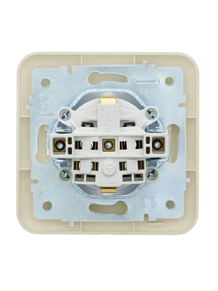 ASTI Розетка с/з ПБТ крем LEZARD 7081-0303-122B - Вид №1