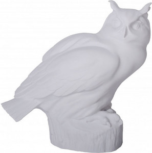 10597257 Императорский фарфоровый завод Скульптура "Филин" "Белый" Фарфор твердый