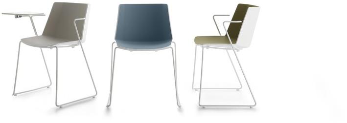 MDF Italia Полипропиленовый стул с салазками и подлокотниками Aïku sun-id-1460950 - Вид №1