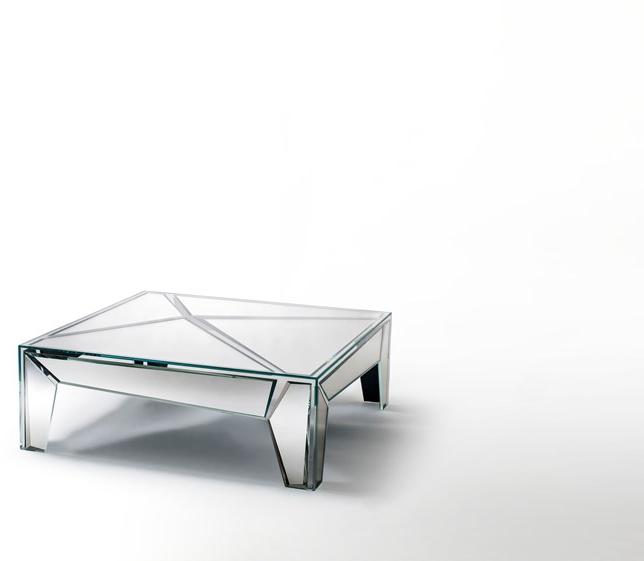 Glas Italia Низкий квадратный журнальный столик из хрусталя  Hyp01  - Вид №4