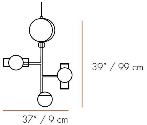 UTU Soulful Lighting Подвесной светильник из металла Monaco Santreyd sun-id-1409211 - Вид №3