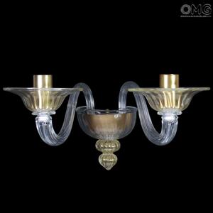 1169 ORIGINALMURANOGLASS Настенный Светильник Бра Виктория на 2 лампочки - Либерти Liberty - муранское стекло 40 см