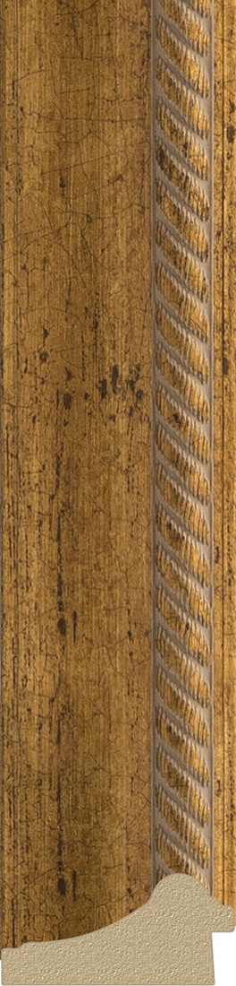 BY 3354 Зеркало с фацетом в багетной раме - состаренная бронза с плетением 70 mm EVOFORM Exclusive - Вид №3