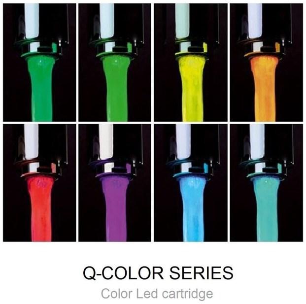 Remer Rubinetterie Смеситель для умывальника, однорычажный, LED Q-color Qr 10 - Вид №3