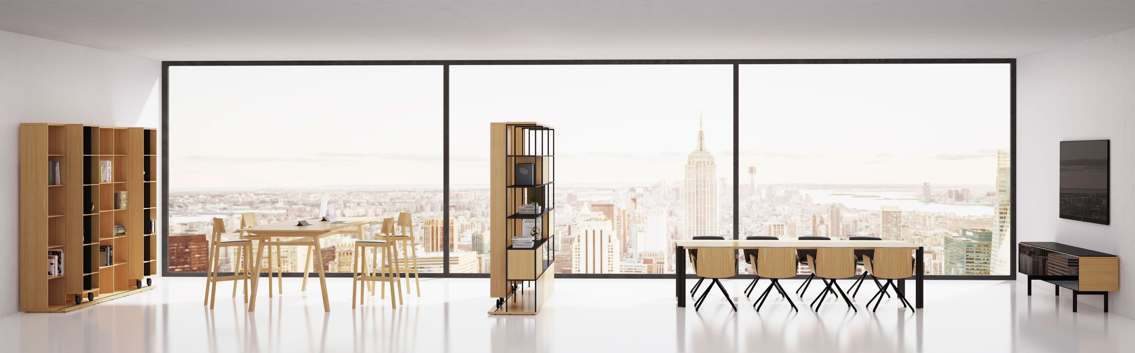 Деревянный книжный шкаф на колесах Punt Literatura ARCH-00034358 - Вид №19