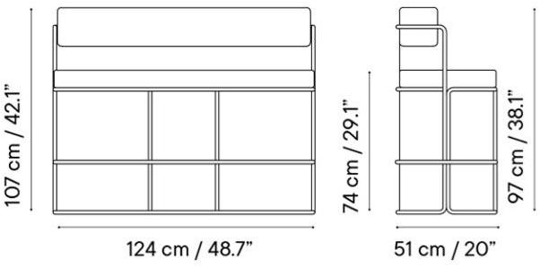 iSimar Садовая скамейка из ткани со стальной конструкцией Paradiso 8129 / 8127 - Вид №4