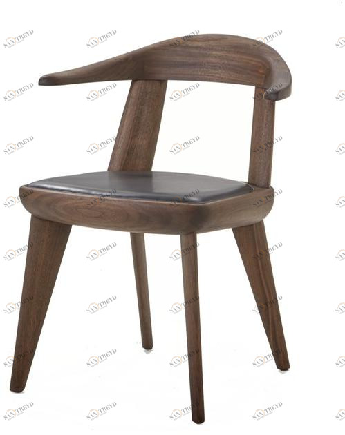 BassamFellows Стул из массива дерева с подлокотниками Brutus Cb-471