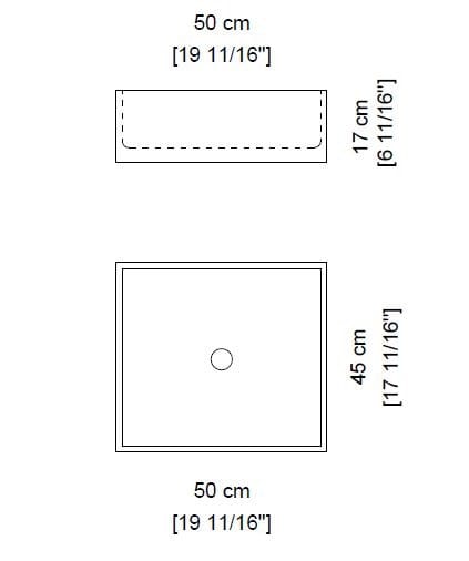 Квадратный умывальник из натурального камня Davani Parallel ARCH-00139463 - Вид №2
