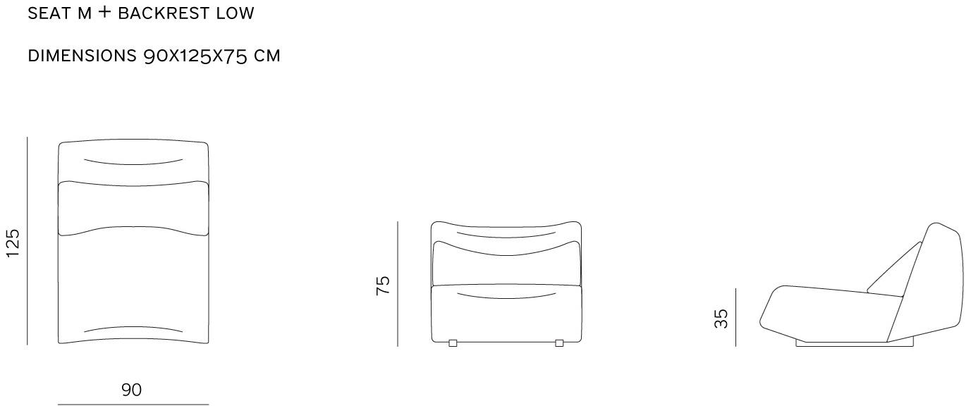 prostoria Модульный тканевый диван с шезлонгом Absent sun-id-1445868 - Вид №12