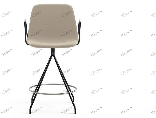 Viccarbe Табурет на козлах из ткани с подлокотниками Maarten sun-id-1358503