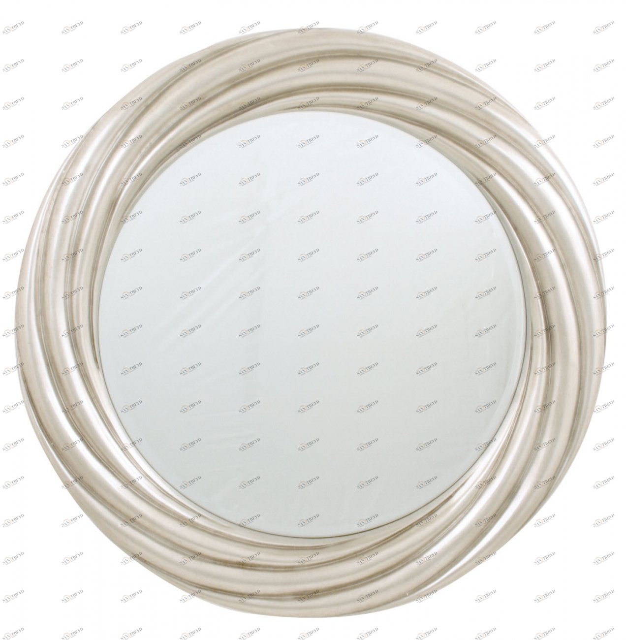 Зеркало круглое большое в витой раме Round Swirl от RVAstley RVASTLEY ДИЗАЙНЕРСКИЕ 062580 Серебро 