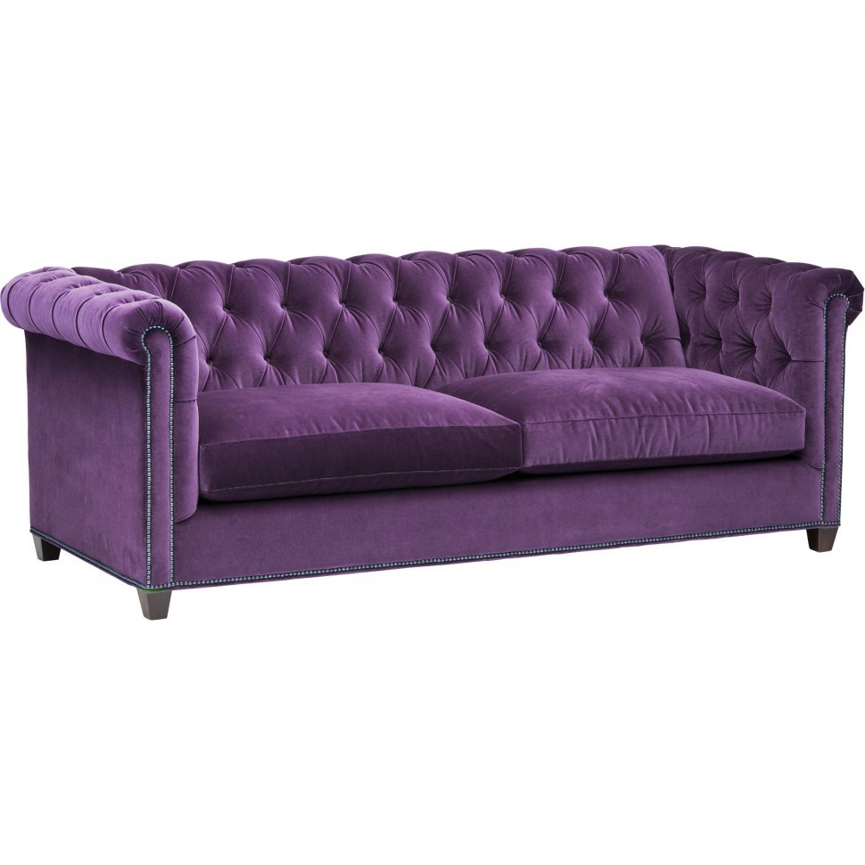 Диван Chesterfield 2.0 прямой фиолетовый ICON DESIGNE ДИЗАЙНЕРСКИЕ 193824 Фиолетовый  - Вид №1