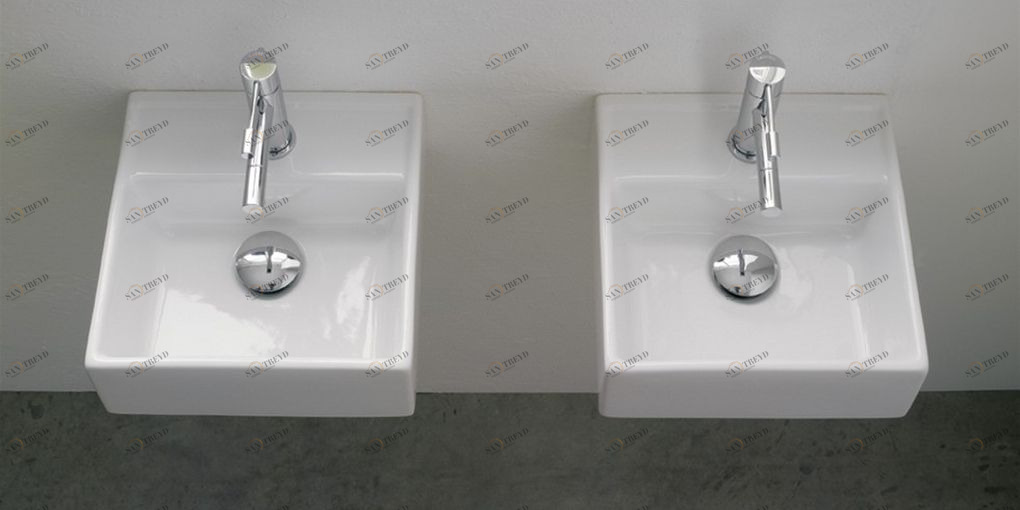 8036 Подвесная раковина настенная овальная Scarabeo Ceramiche  белая 