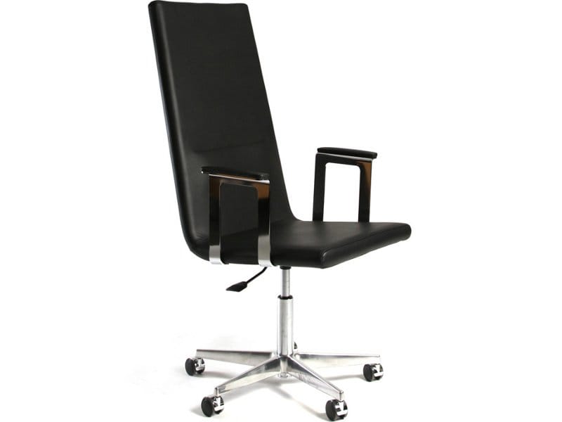 Кожаный операционный офисный стул с подлокотниками Inno низкий ARCH-00075642 - Вид №1