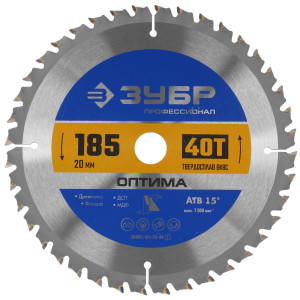 Диск пильный ЗУБР Оптима 36903-185-20-40_z01 9173811