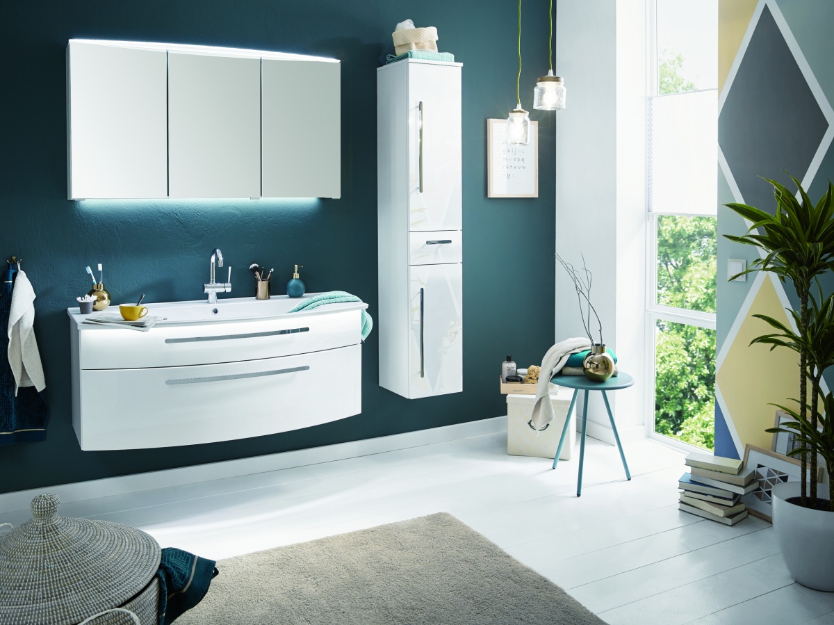 Speed1200(722/161) Комплект мебели Puris Speed, 1200 мм, цвет белый высокоглянцевый