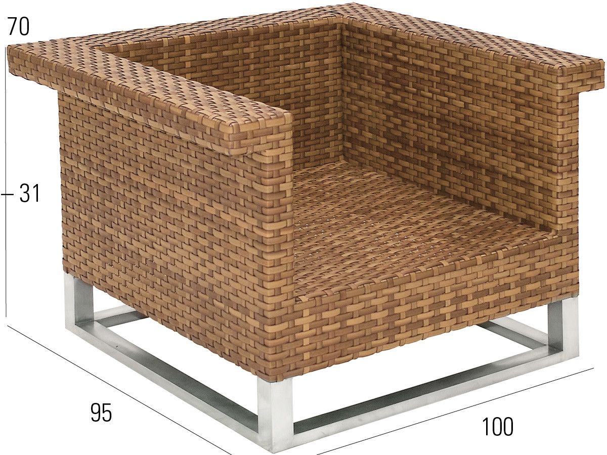 98.00.0713 Табак в наборе "Мадригал" 8 шт. - в том числе 2 шезлонга, подушки и стол для отдыха Mbm  - Вид №1