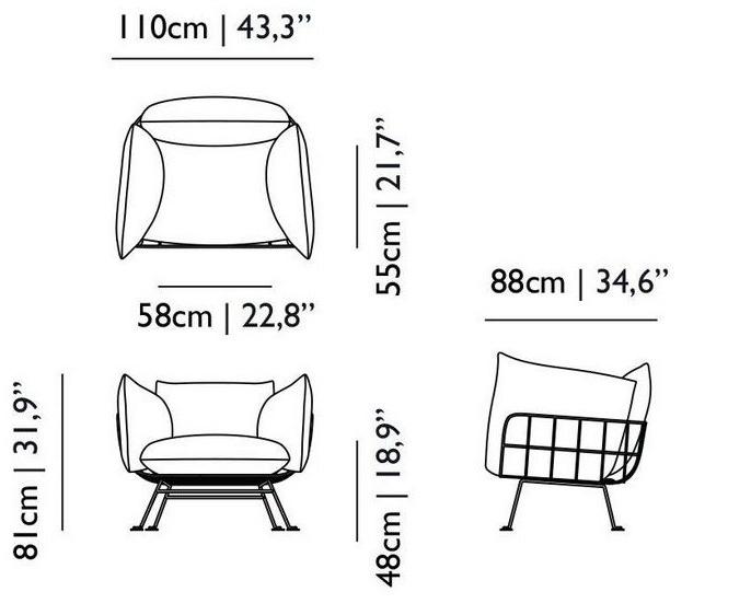 moooi Мягкое кресло с подлокотниками Nest sun-id-1457896 - Вид №3