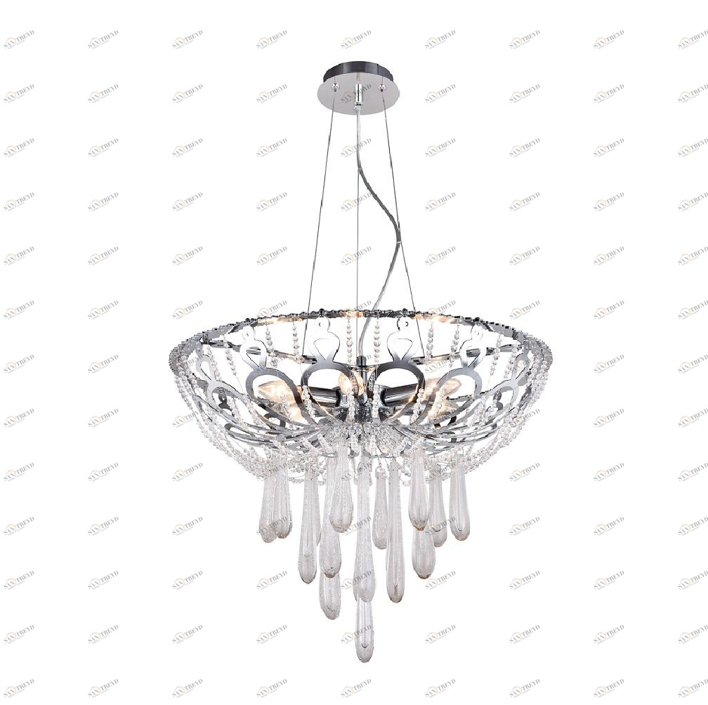 Подвесная люстра Crystal Lux Dorotea SP5 D450 Chrome прозрачная CRYSTAL LUX ДИЗАЙНЕРСКИЕ, DOROTEA CHROME 056891 Прозрачный 