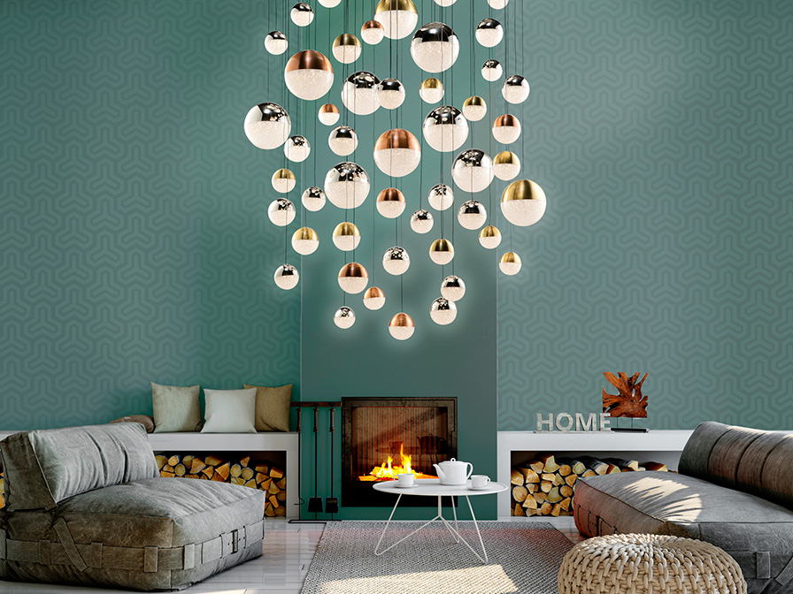 109091 Подвесной светильник Ø140 55L BLUETOOTH цветной Schuller Sphere - Вид №1