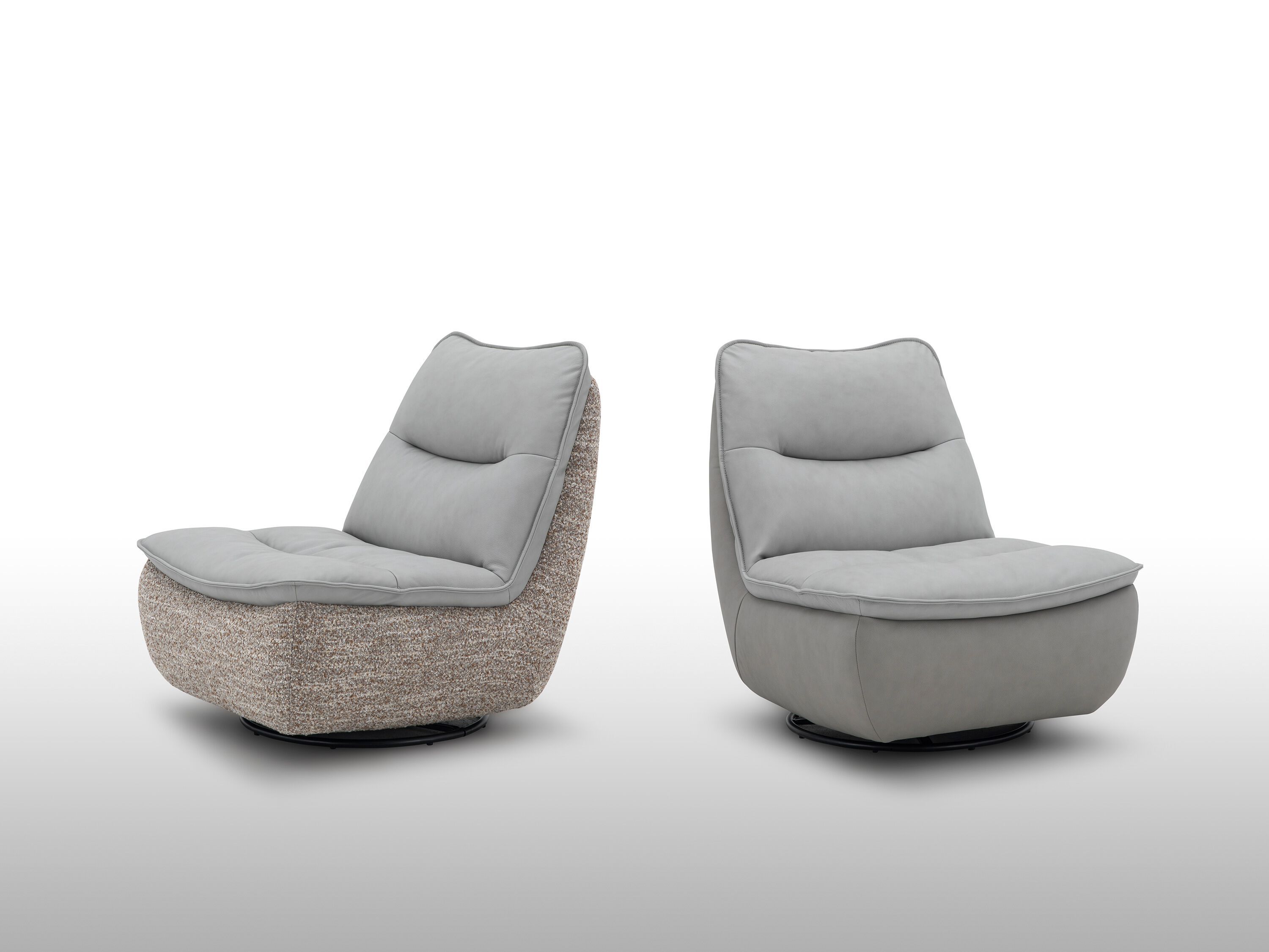 Вращающееся кресло из кожи и ткани CAMPO DE' FIORI CL128 ARCH-00078914 - Вид №2