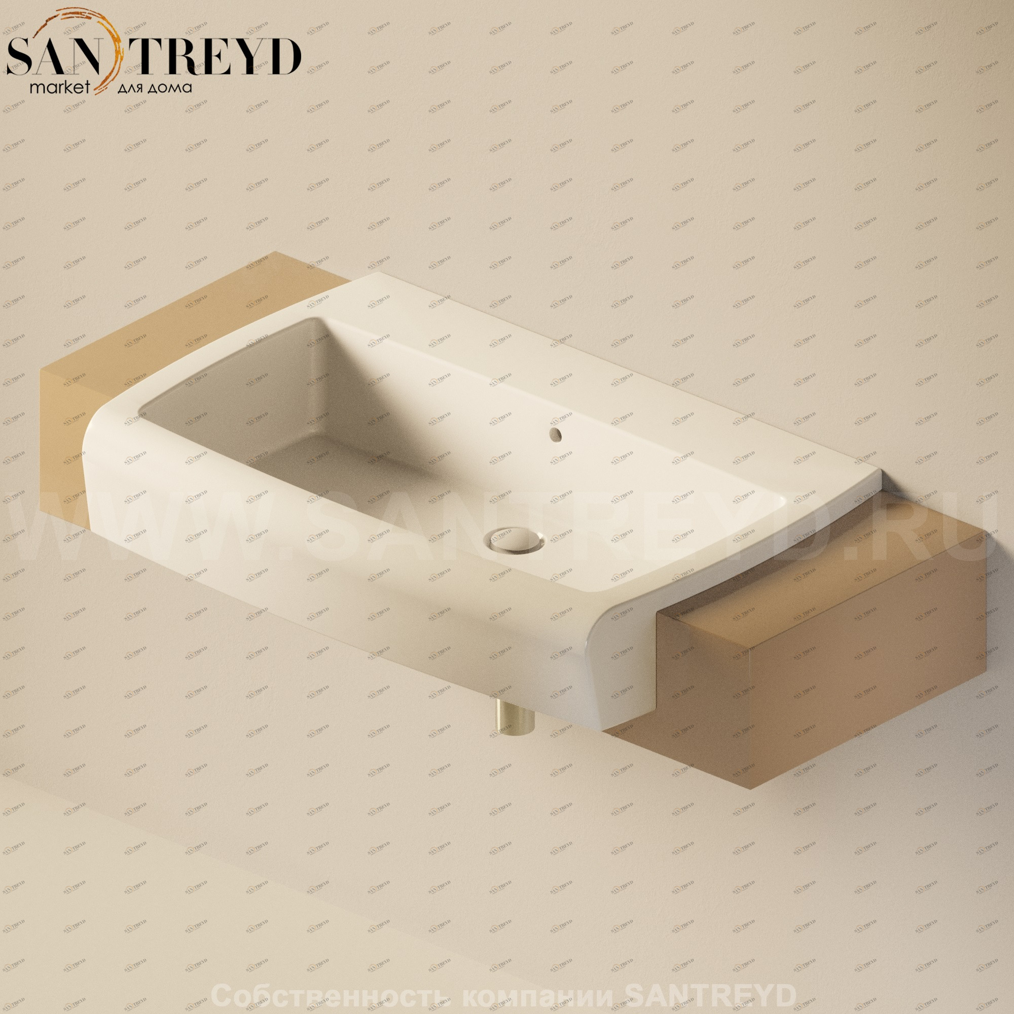 Flaminia UNA Консоль для раковины от 120 до 200 см коричневая UNA90M1.7503 Ceramica Flaminia UNA90M17503