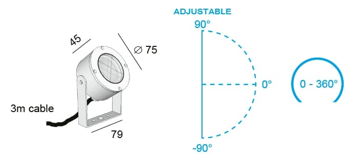 Светодиодная лампа для дайвинга из нержавеющей стали BEL-LIGHTING ARCH-00150711 - Вид №2