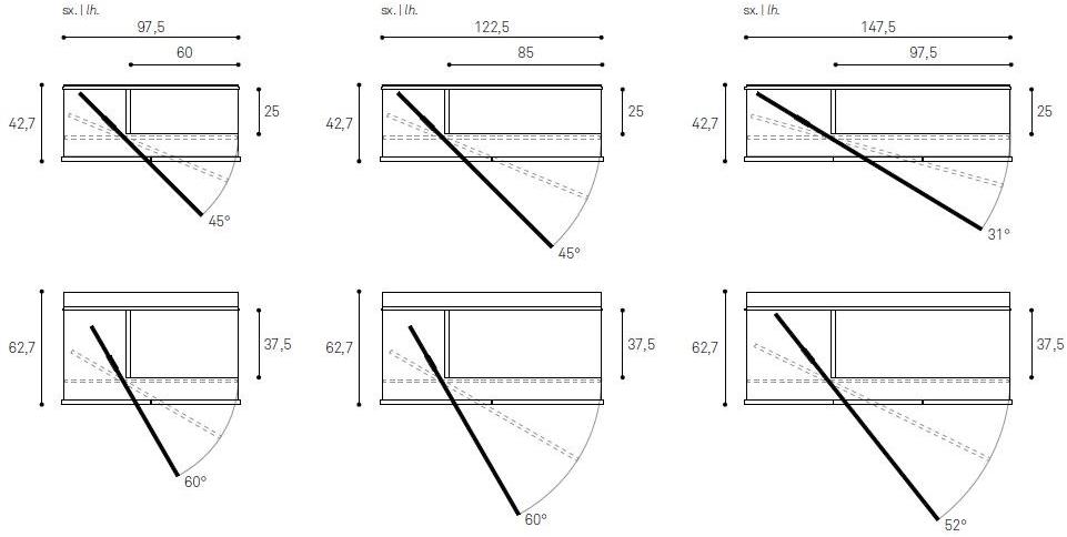 Caccaro Оборудованная стенка с открывающейся тумбой под телевизор Grid sun-id-1397498 - Вид №4